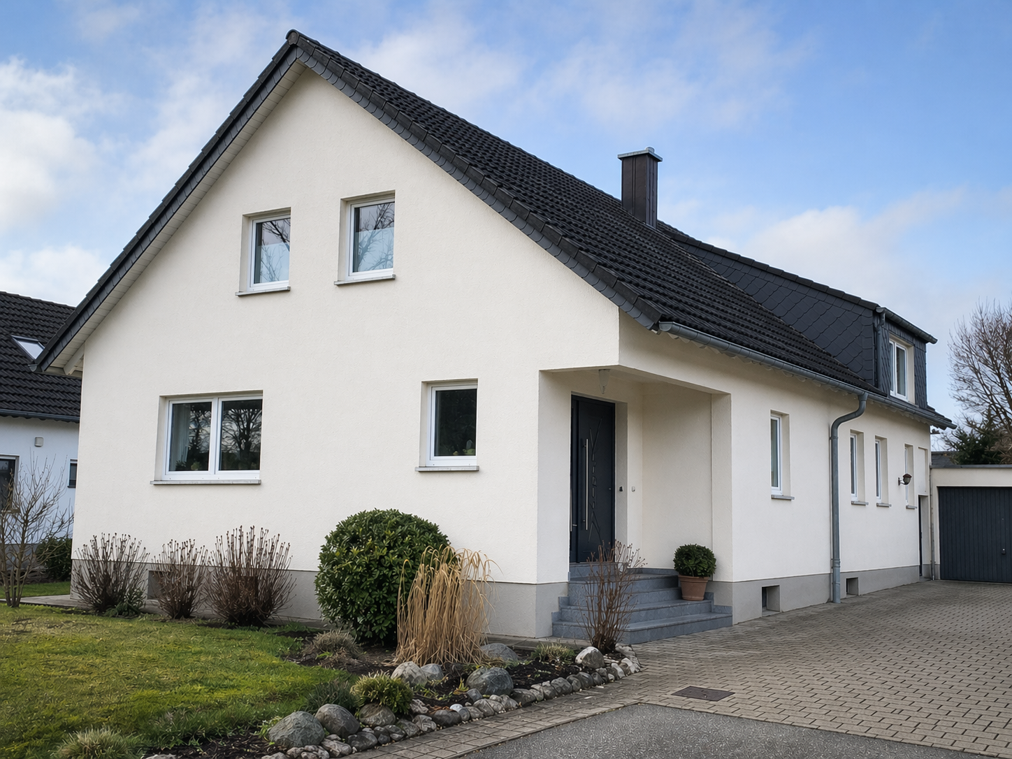 Fassadenreinigung Einfamilienhaus — nachher
